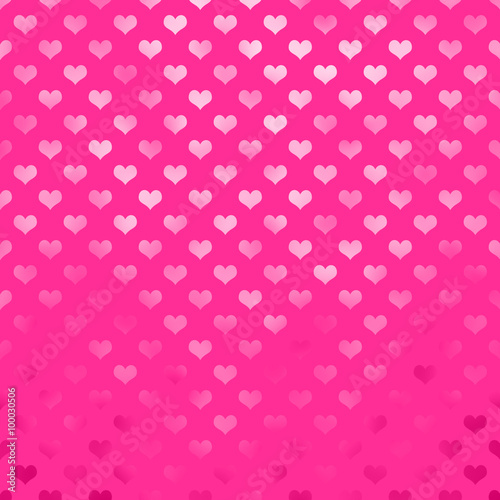 Metallic Pink Hearts Polka Dot Pattern Hearts
