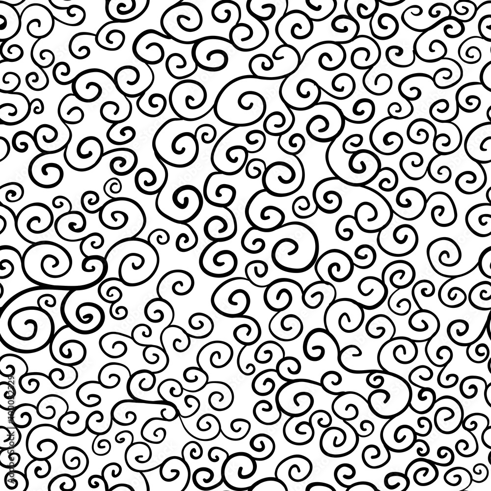 curl doodle background. seamless texture curl doodle background. seamless texture