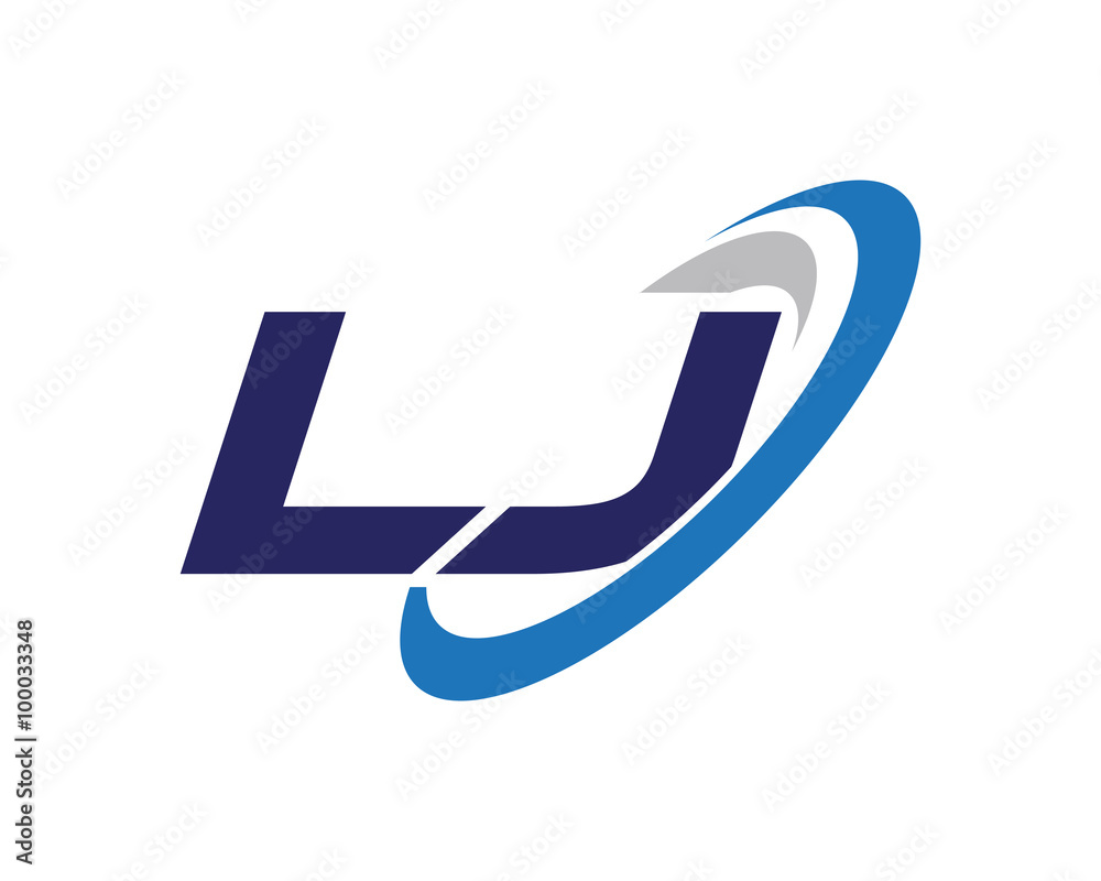 LJ Letter Swoosh Business Logo LJ Letter Swoosh Business Logo