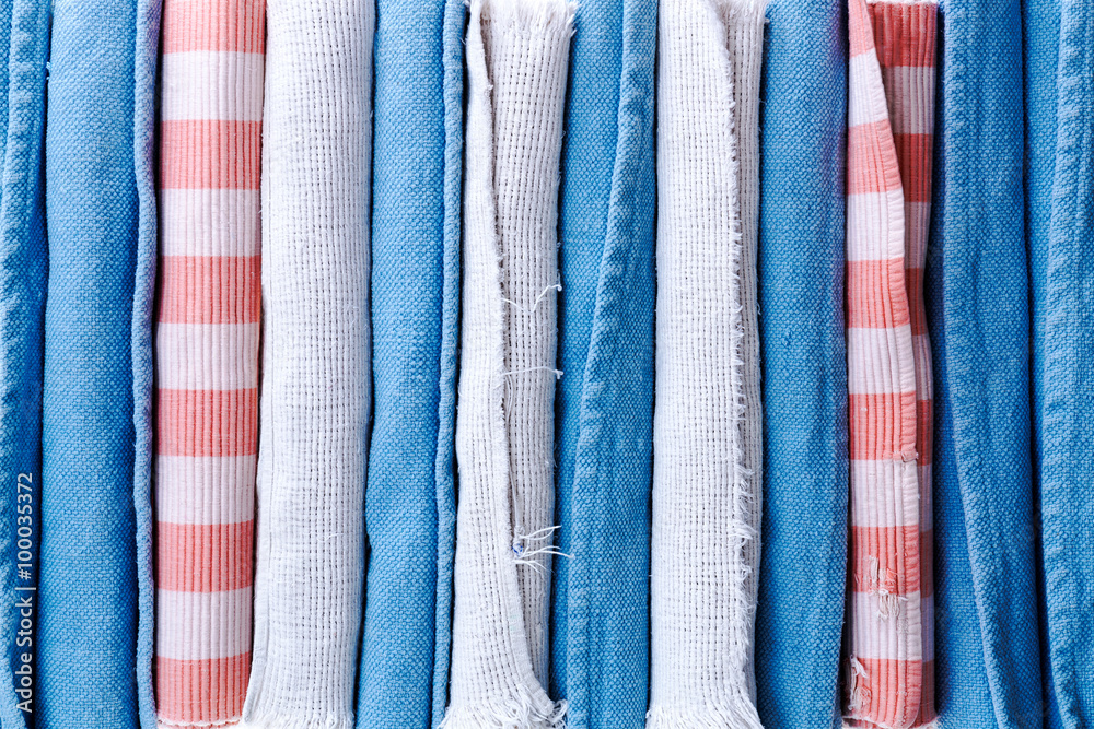 Assorted Clean Rolled School Rugs for Background Assorted Clean Rolled School Rugs for Background