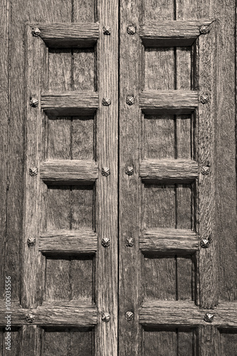 door    in italy old ancian wood and traditional  texture nail photo