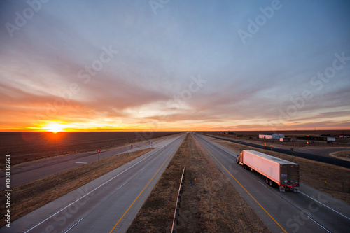 Trucks on the open road © edan