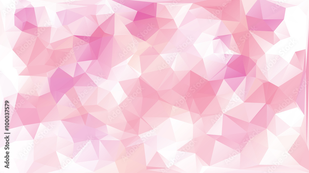 Obraz premium Pink abstract polygon triangle background