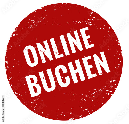 Online buchen Stempel rot grunge