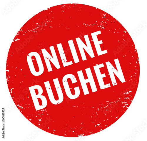 Online buchen Stempel rot grunge