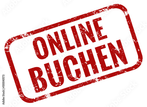 Online buchen Stempel rot grunge