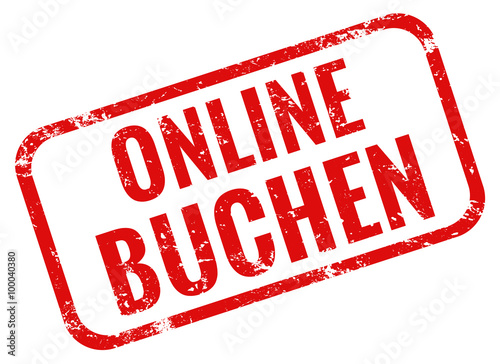 Online buchen Stempel rot grunge