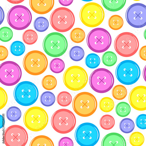 Multicolored button pattern seamless