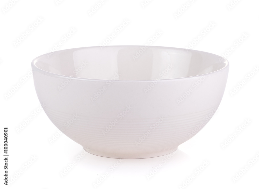 white bowl on white background