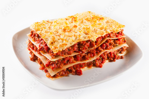 Spicy minced or ground beef lasagne