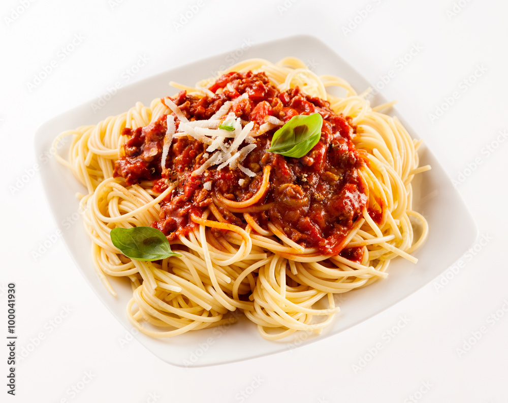 Delicious traditional Italian spaghetti Bolognese