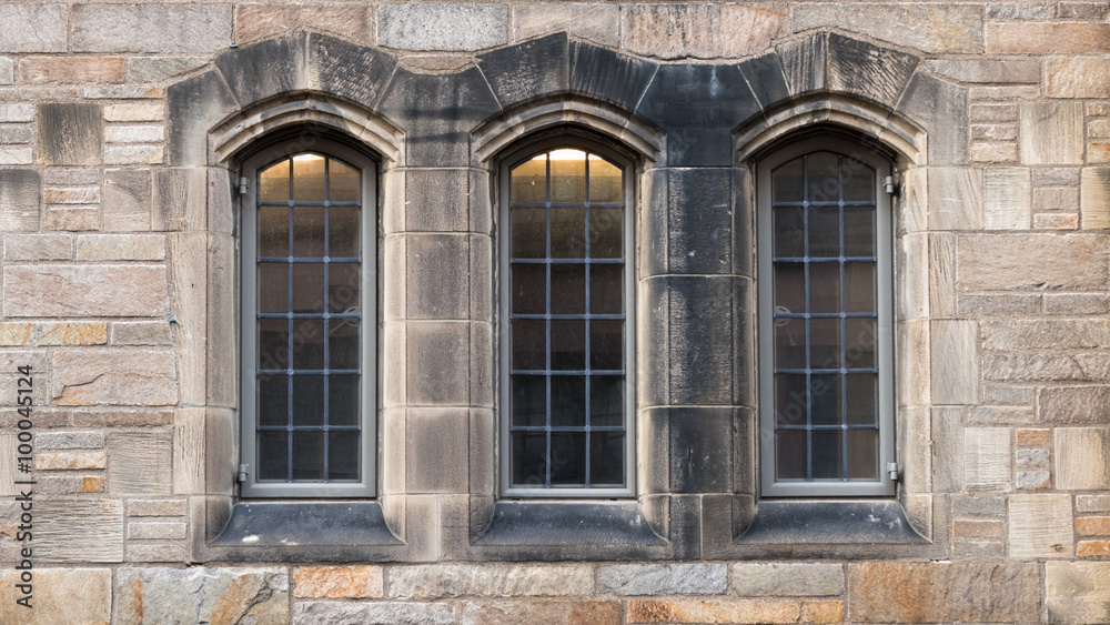 Tree windows in  Neo-Gothic 