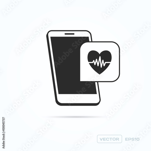 Phone Heart Rate Icon