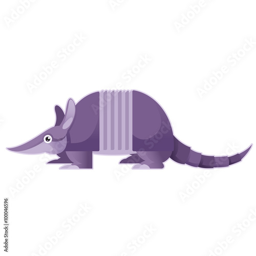 Cartoon purple Armadillo