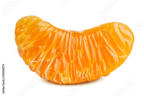 Delicious slice of ripe tangerine photo