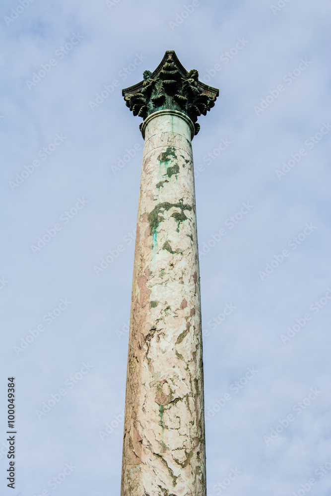 Greek column from below