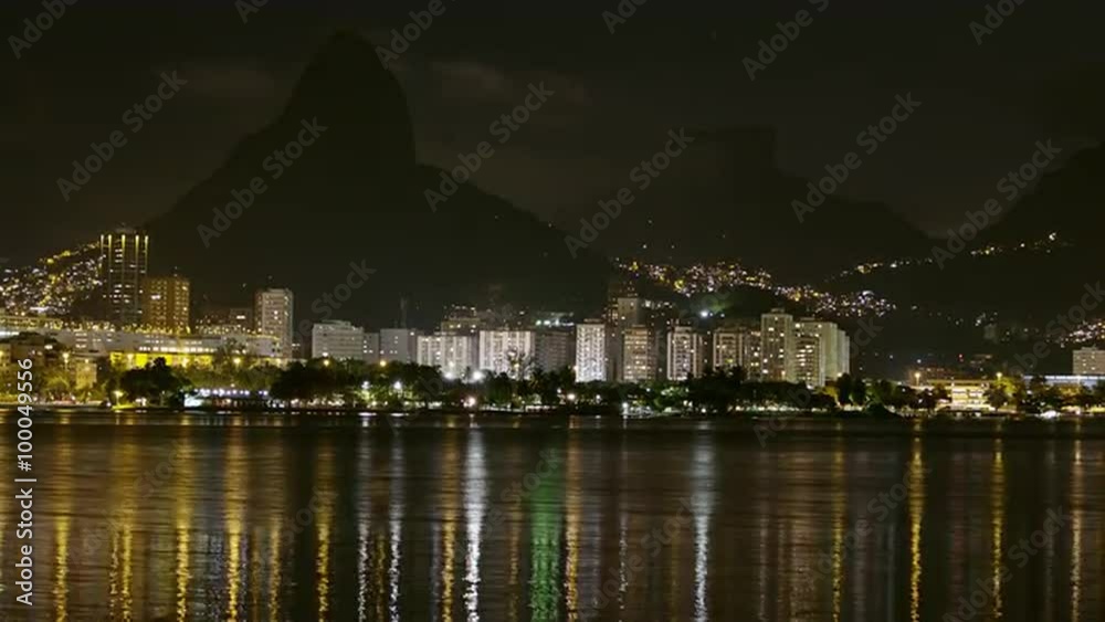 Timelapse shot of shoreline of Rio de Janeiro, Brazil Timelapse shot of shoreline of Rio de Janeiro, Brazil