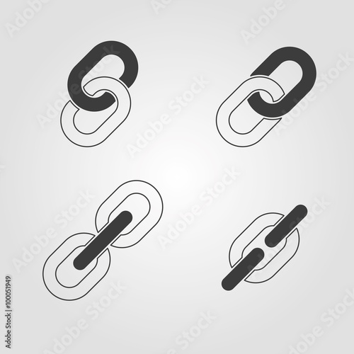 Links icons symbols set