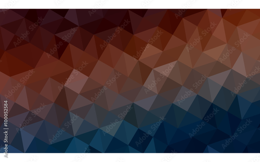 Obraz premium Multicolor dark blue, red polygonal design illustration, which consist of triangles and gradient in origami style.