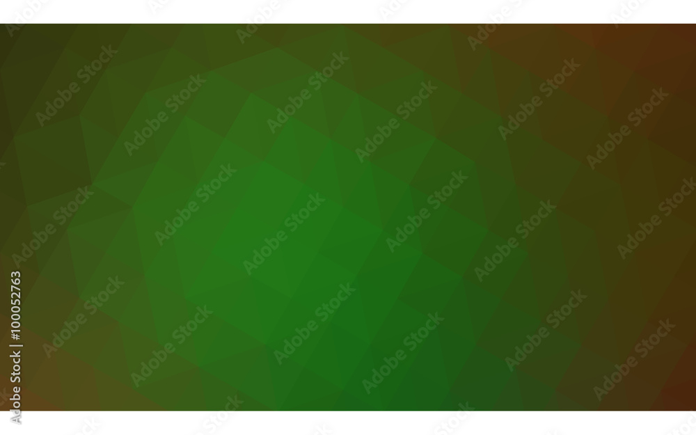 Obraz premium Dark green polygonal design illustration, which consist of triangles and gradient in origami style.