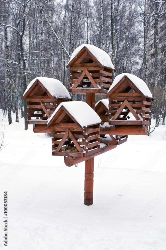 Birds' house in winter Birds' house in winter