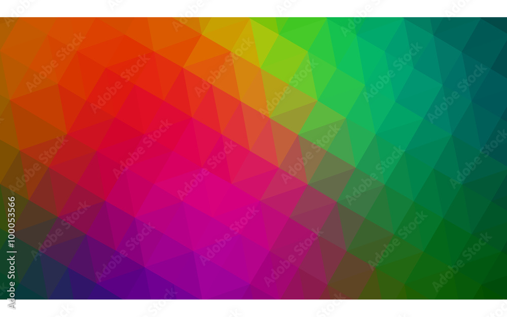 Multicolor dark polygonal design illustration, which consist of triangles and gradient in origami style.