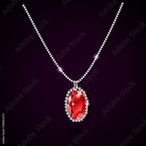 Beautiful gemstone red ruby