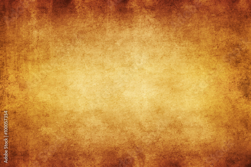 Yellow Brown Parchment Paper Textured Background