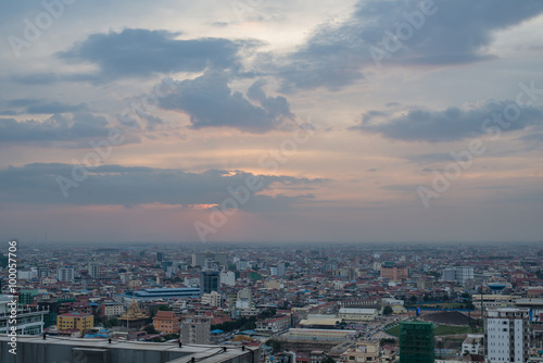 PHNOM PENH, CAMBODIA - Scene of night life at most popular tourist street nr in capital city Phnom Penh, Cambodia