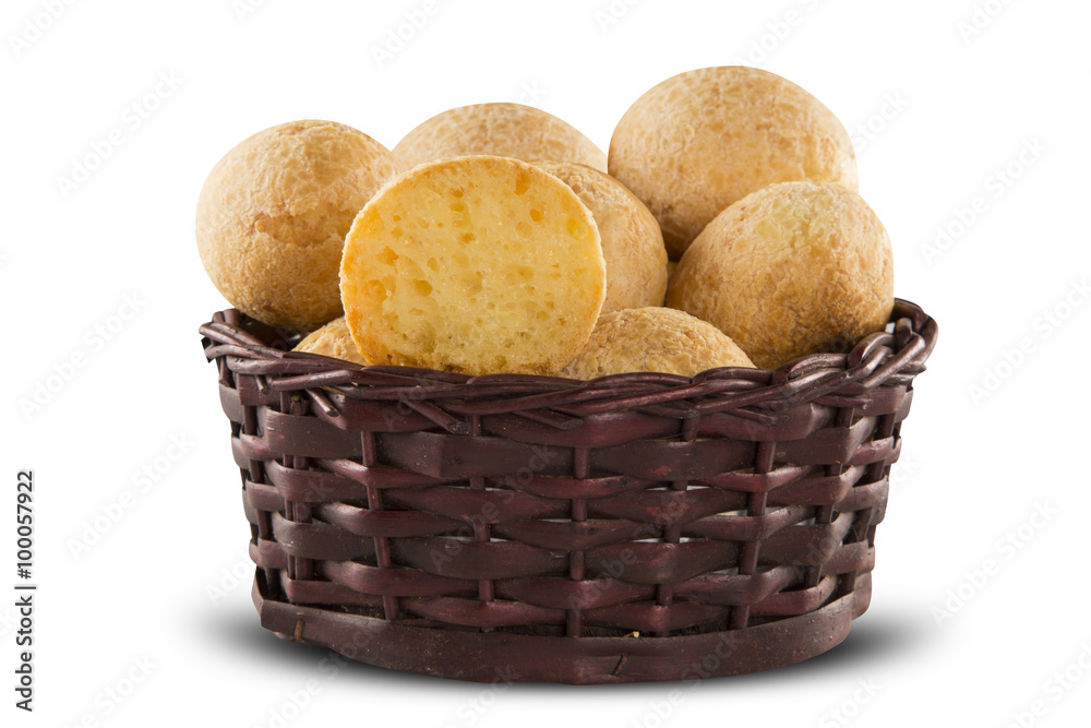Brazilian cheese buns in white background. Brazilian cheese buns in white background.