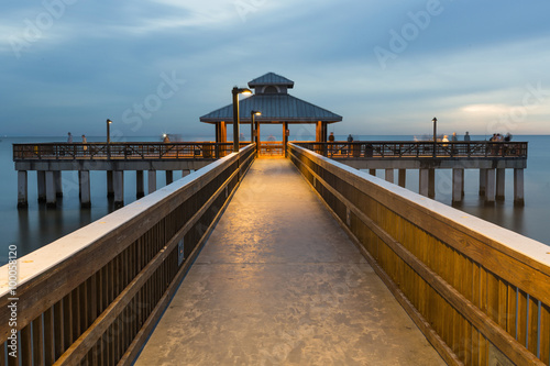 Evening light on the fishing pier in Fort Myers Beach.