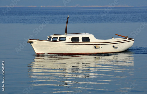 White fishing boat