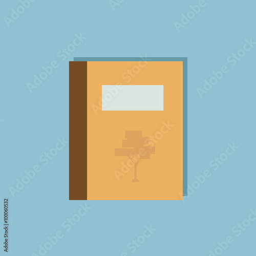 flat top view of a notebook image © avtorpainter