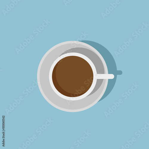 flat image of a cup of hot chocolate top view