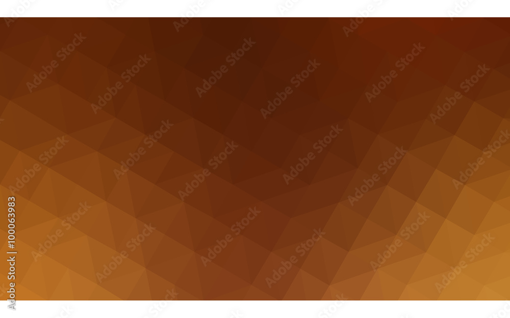 Fototapeta premium Dark orange polygonal design illustration, which consist of triangles and gradient in origami style.