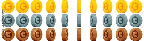 Cent Coin With Spinning Animation