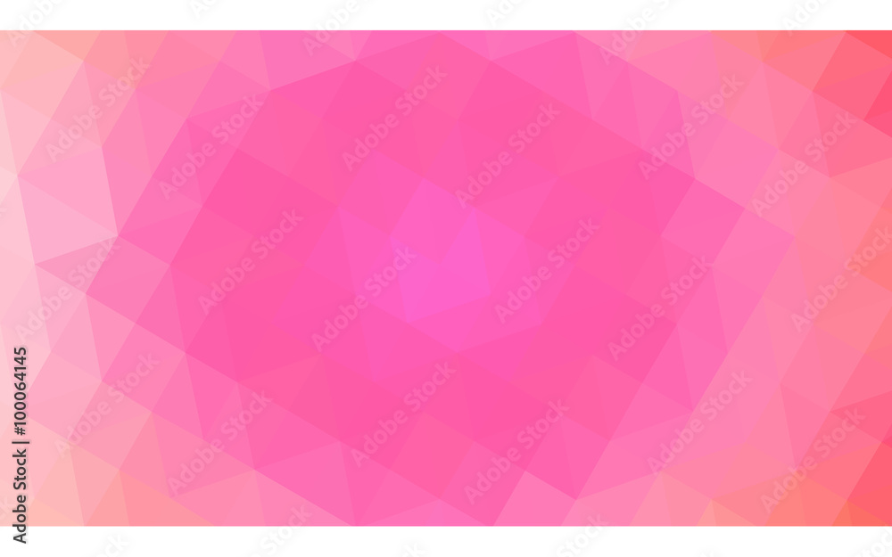 Pink polygonal design illustration, which consist of triangles and gradient in origami style.