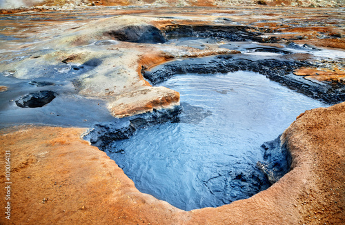 Mudpots at Hverir, Iceland.