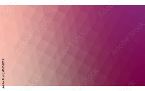 Pink polygonal design illustration, which consist of triangles and gradient in origami style.
