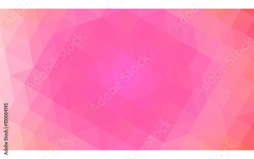 Pink polygonal design illustration, which consist of triangles and gradient in origami style.