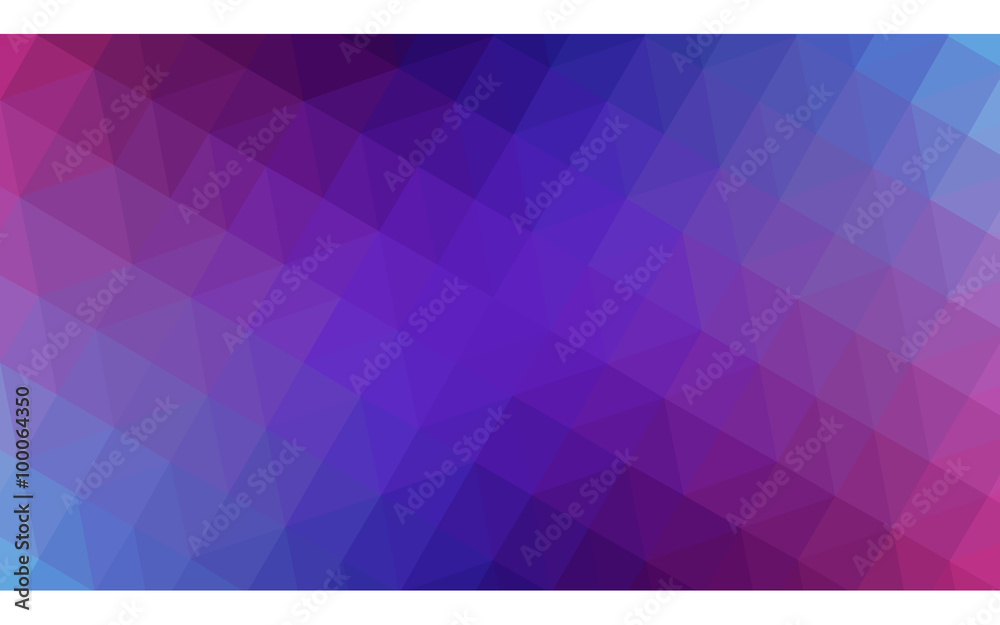 Multicolor dark pink, blue polygonal design illustration, which consist of triangles and gradient in origami style.