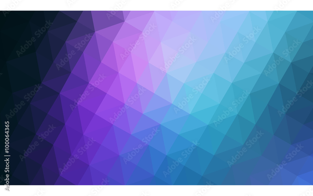 Multicolor dark pink, blue polygonal design illustration, which consist of triangles and gradient in origami style.