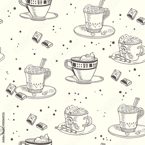 Coffee. seamless pattern