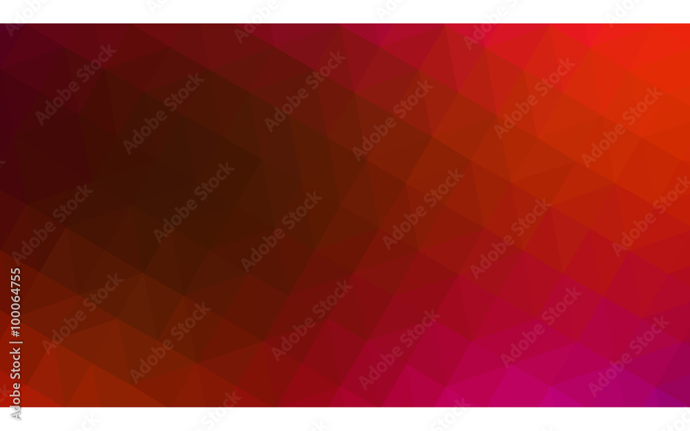 Multicolor pink, red, orange polygonal design illustration, which consist of triangles and gradient in origami style.