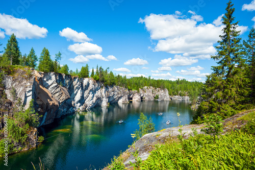 Ruskeala marble quarry, Karelia, Russia photo