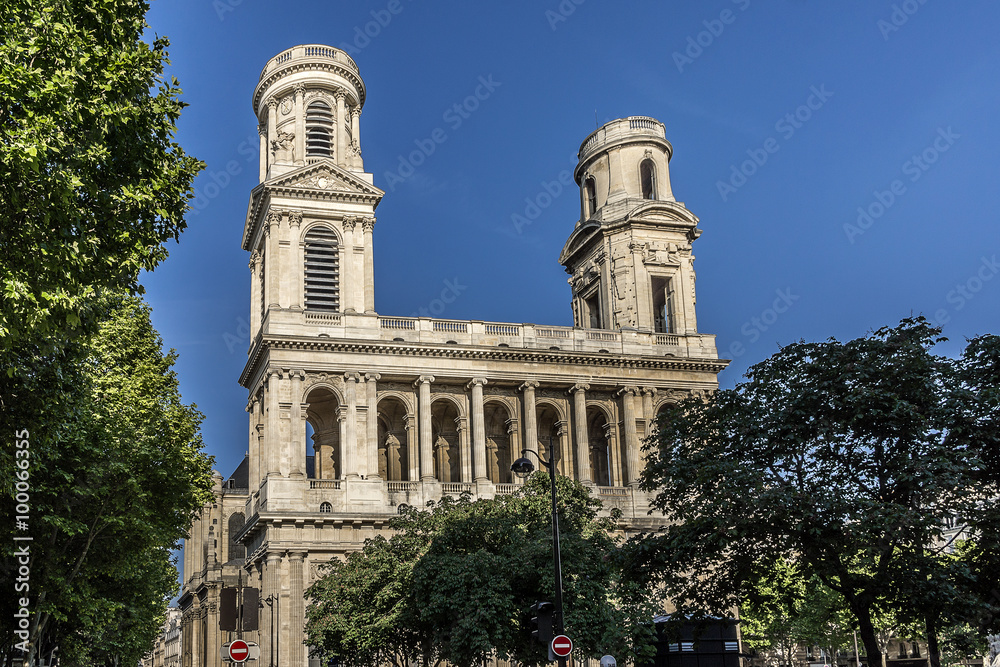 Saint-Sulpice church - Roman Catholic Church in Paris, France.