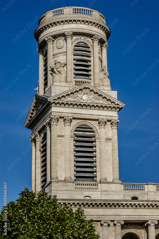 Fototapeta premium Saint-Sulpice church - Roman Catholic Church in Paris, France.