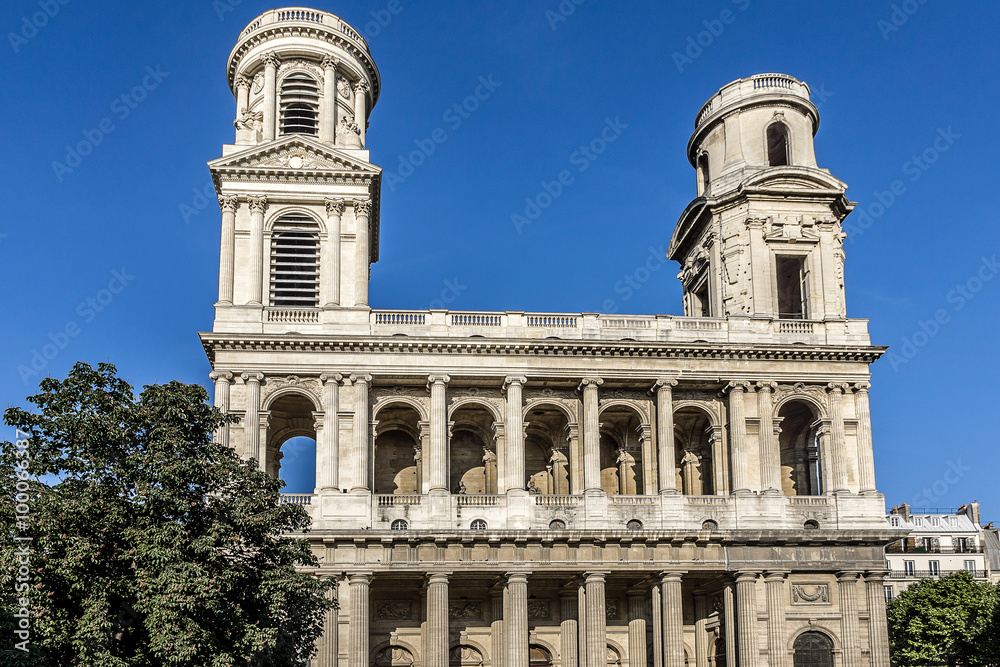 Saint-Sulpice church - Roman Catholic Church in Paris, France.