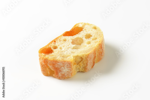 Ciabatta bread slice