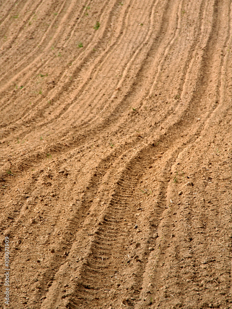 freshly plowed brown arable land freshly plowed brown arable land